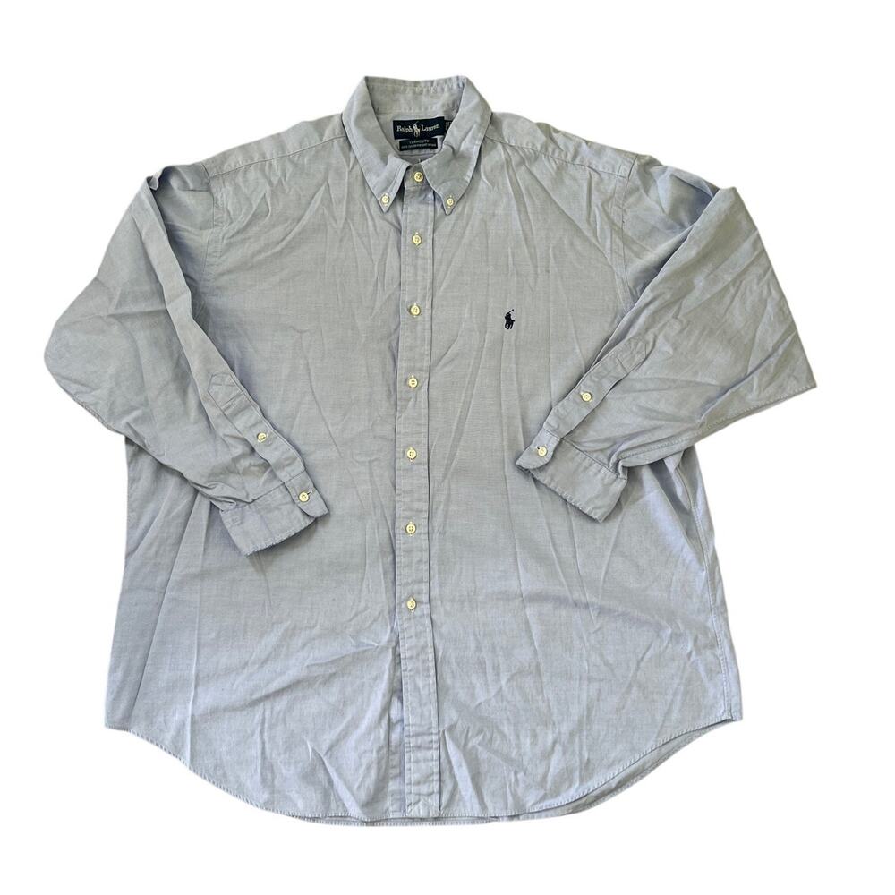 Polo Ralph Lauren Yarmouth Pinpoint Oxford 100% Cotton Button Down Shirt 17 1/2